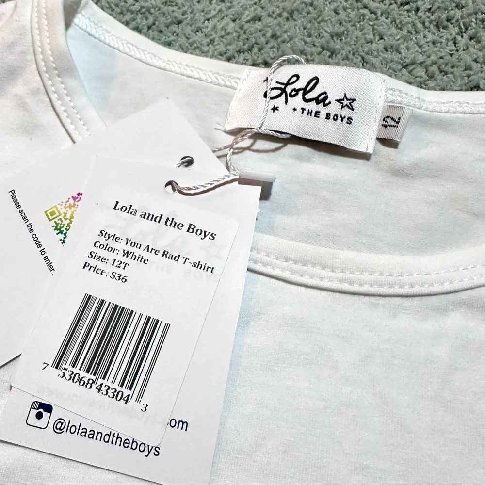 NWT | Lola + The Boys | You Are Rad Sequin Graphic T Shirt | 12